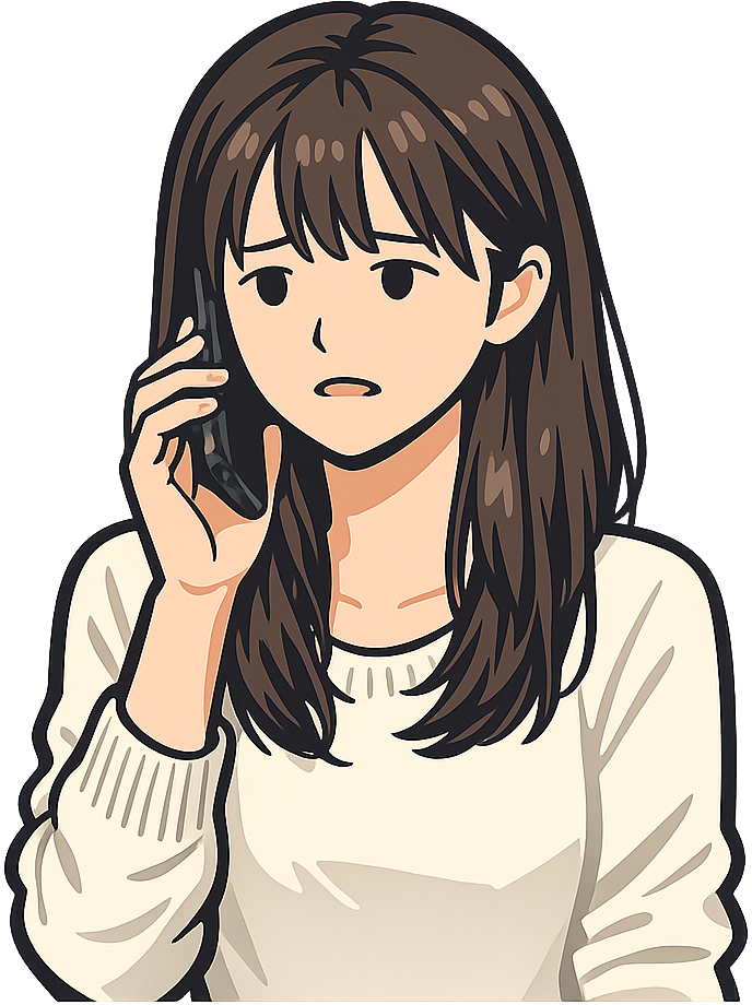 スマホで電話している人