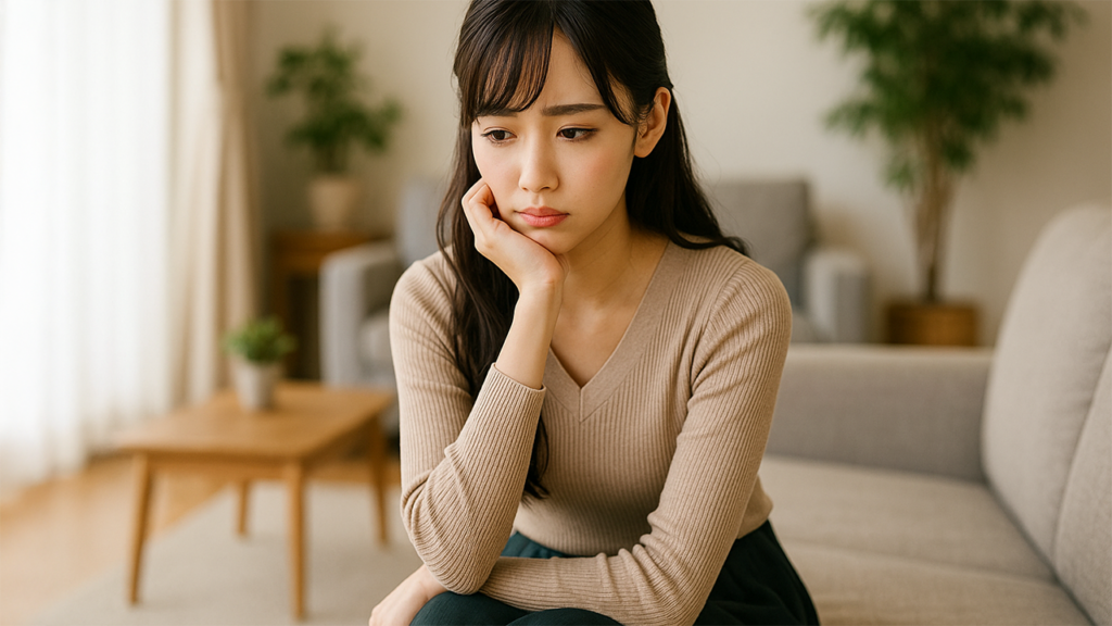 オンラインサロンに胡散臭さを感じている女性