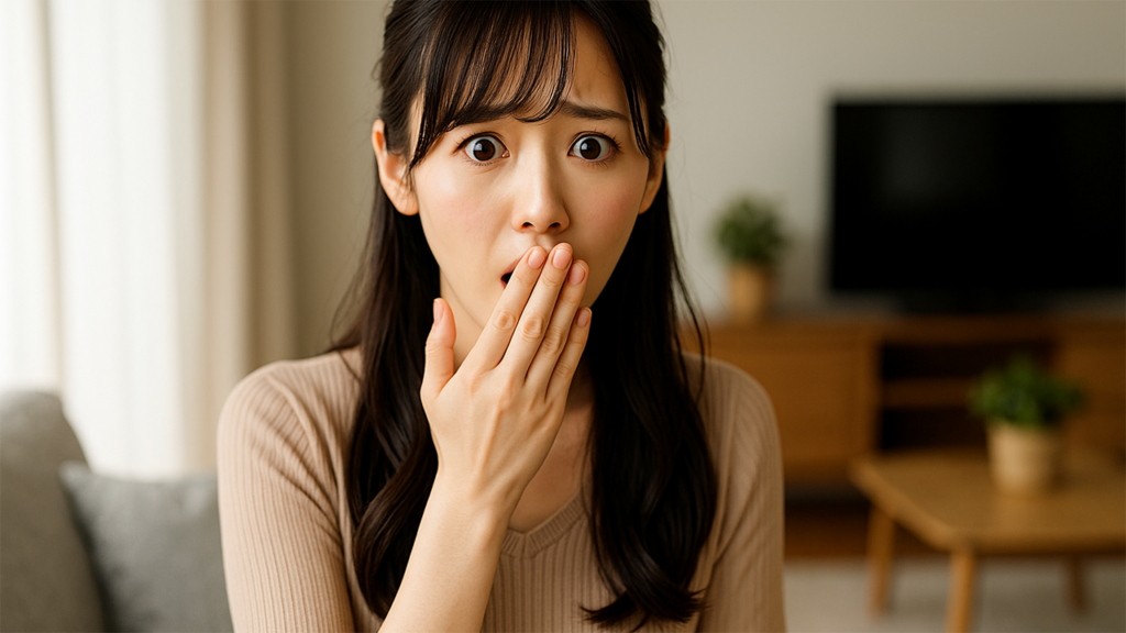 ショックを受けている女性