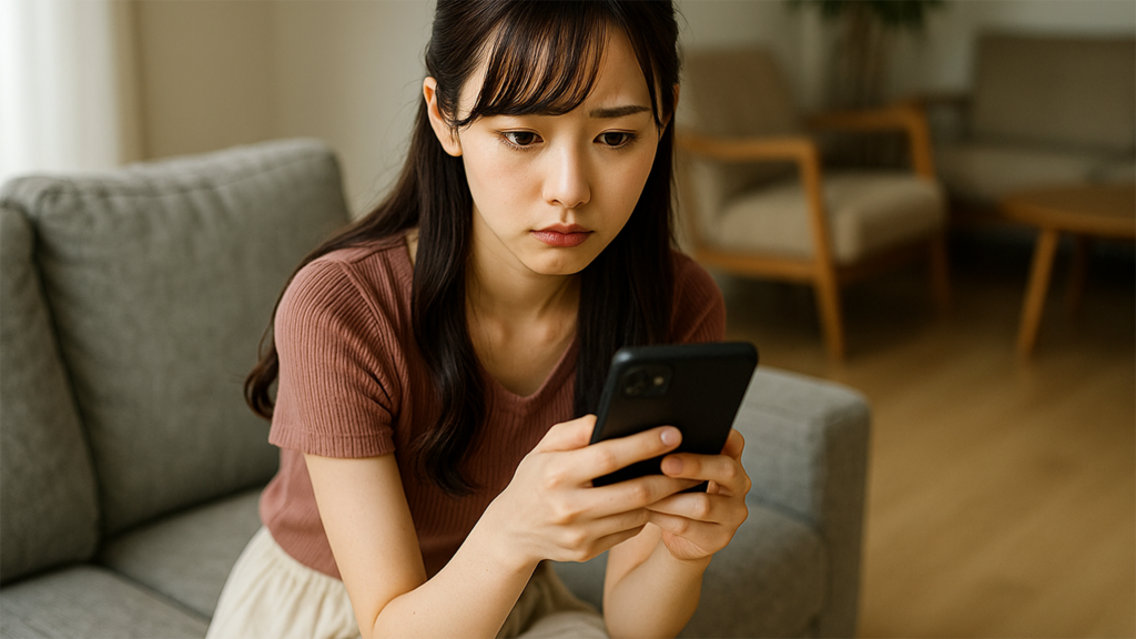 占いサービスを使っている女性