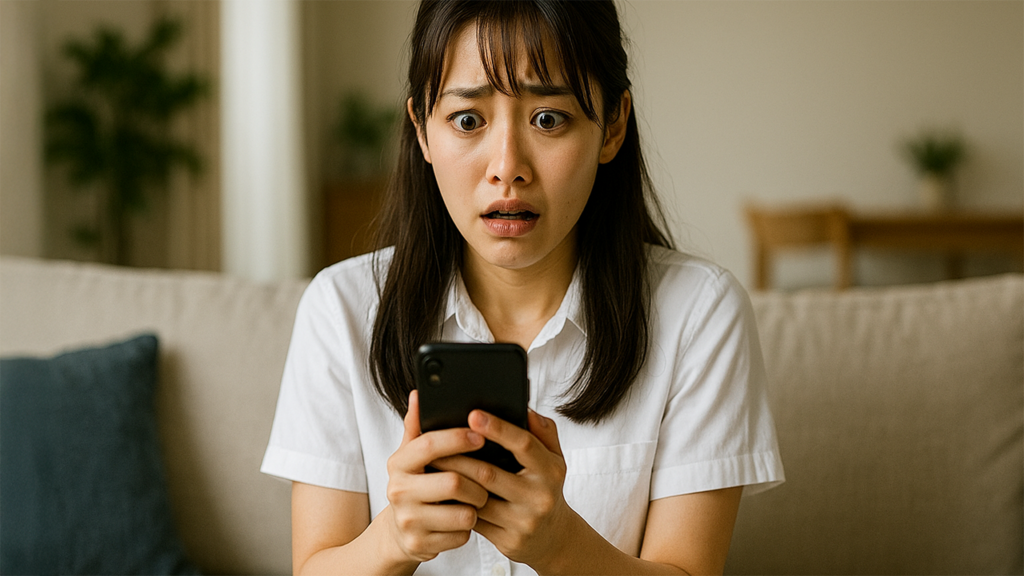 占いメールの配信停止ができずに困っている女性