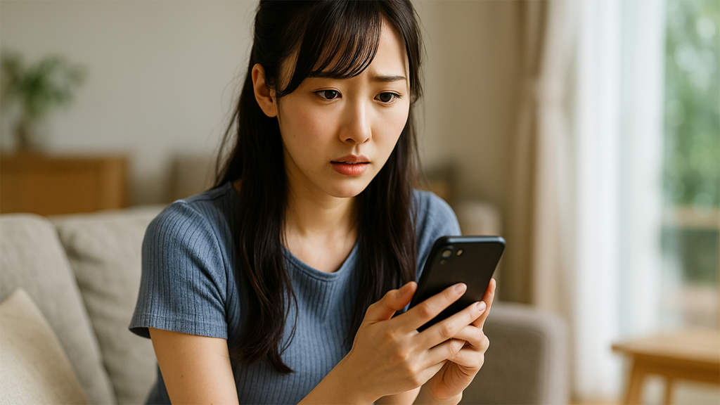 占いメールがしつこくて困っている女性